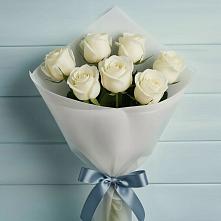 Букет 7 Белых роз Эдлесс Лав в Лесорогске