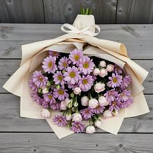 Букет цветов из:  Розы и Хризантемы в Лесорогске