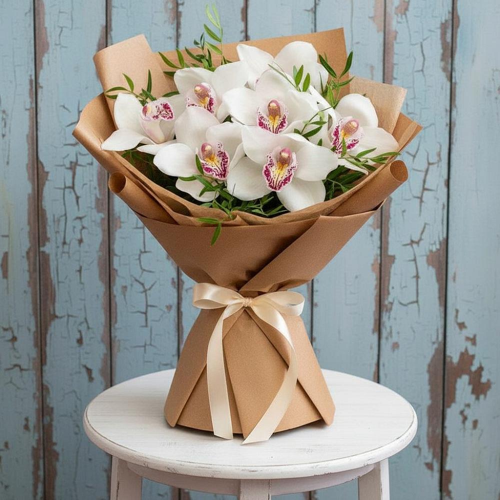 Букет цветов из: Орхидеи и Розы в Лесорогске