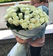 Букет 35 Белых роз #REPLACE_PRED# Лесорогске