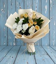 Букет цветов из:  Розы и Хризантемы в Лесорогске