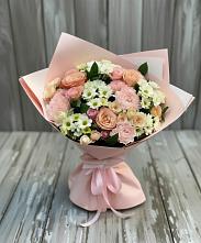 Букет цветов из:  Гвоздики, Розы и Хризантемы в Лесорогске