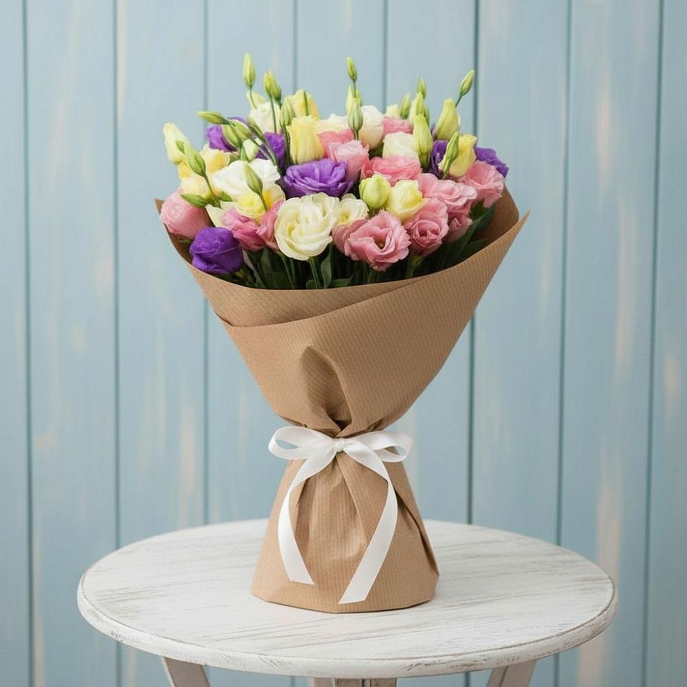 Букет цветов из: Лизиантусы в Лесорогске