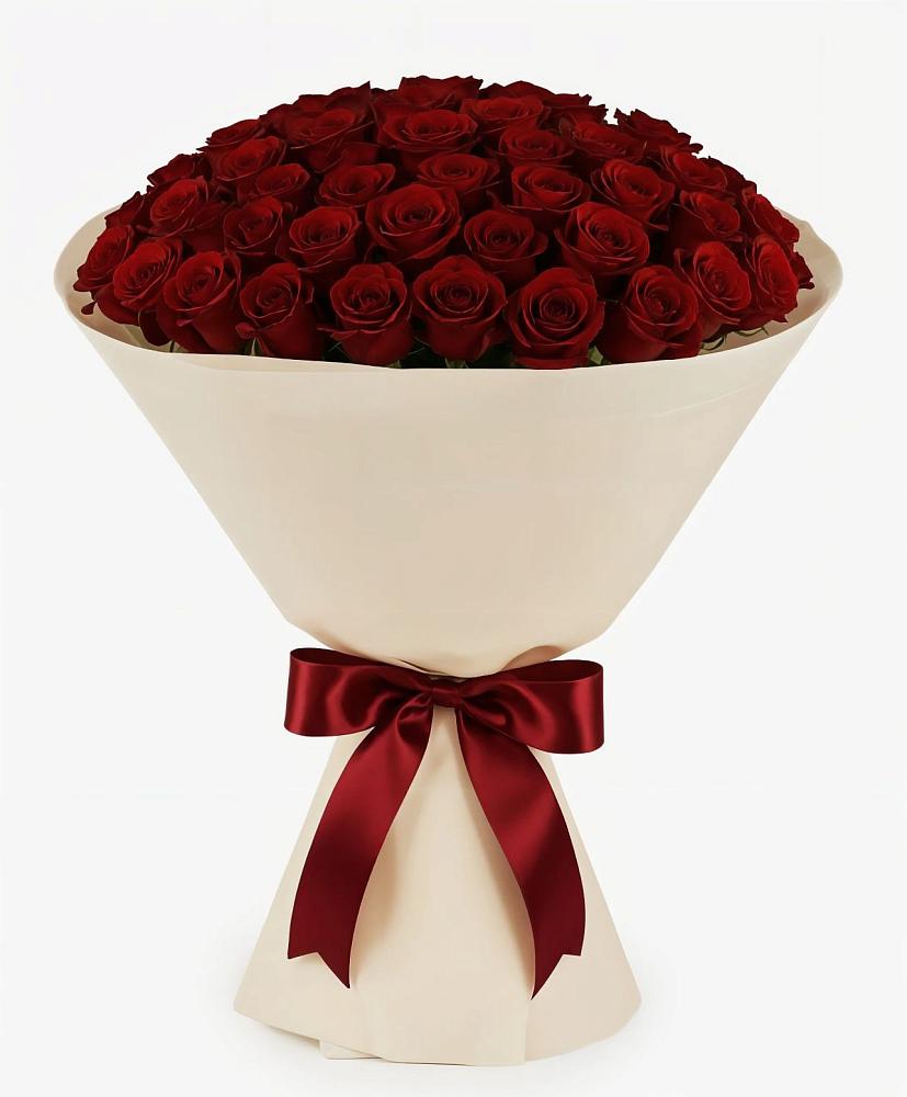 Букет 101 Бордовая роза Блэк Бакарра в Лесорогске