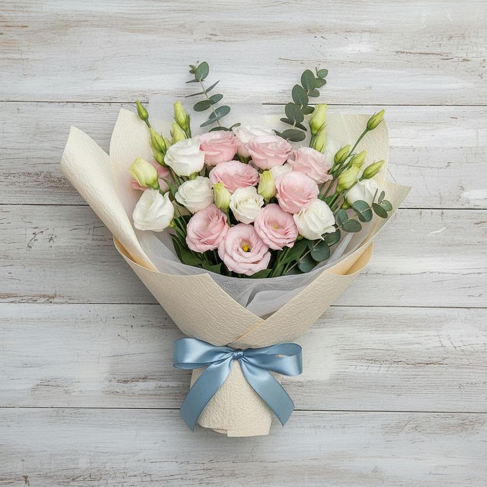 Букет цветов из: Лизиантусы в Лесорогске